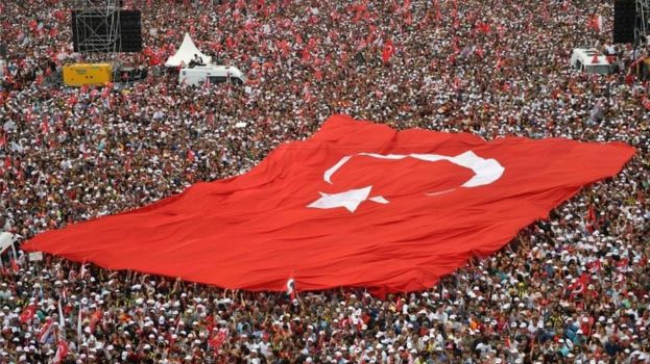 تجمع گسترده مخالفان اردوغان در استانبول